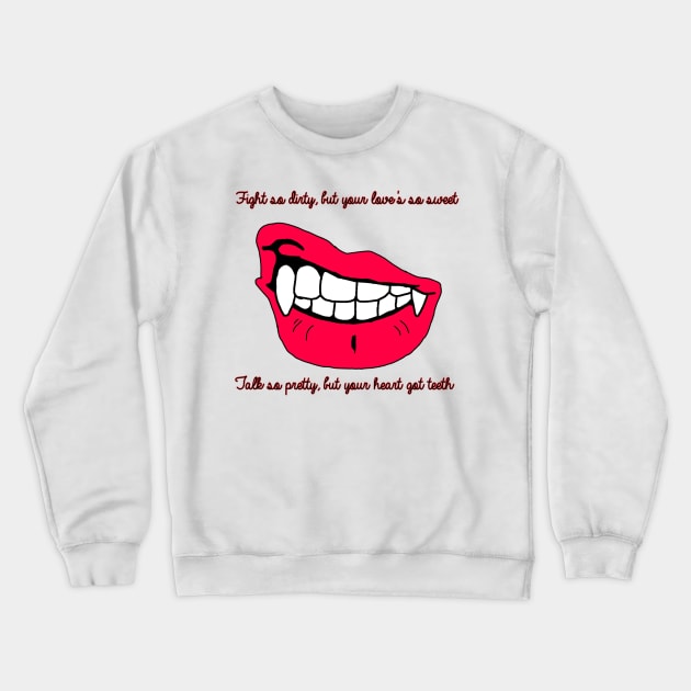 Teeth Crewneck Sweatshirt by SabineHoppakee